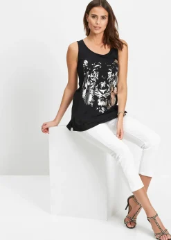 Débardeur long à logo imprimé