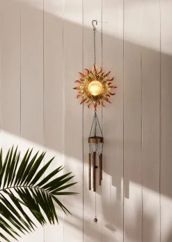 Déco solaire carillon avec boule en verre