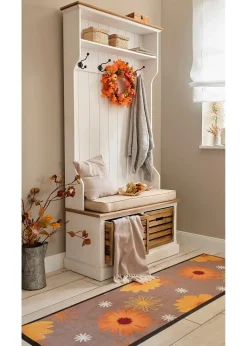 Déco suspendue LED couronne de porte avec décor automnal