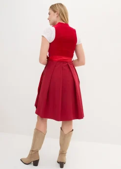 Dirndl avec corsage en velours et tablier en satin