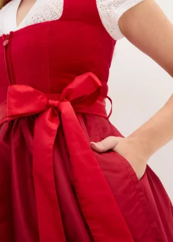 Dirndl avec corsage en velours et tablier en satin