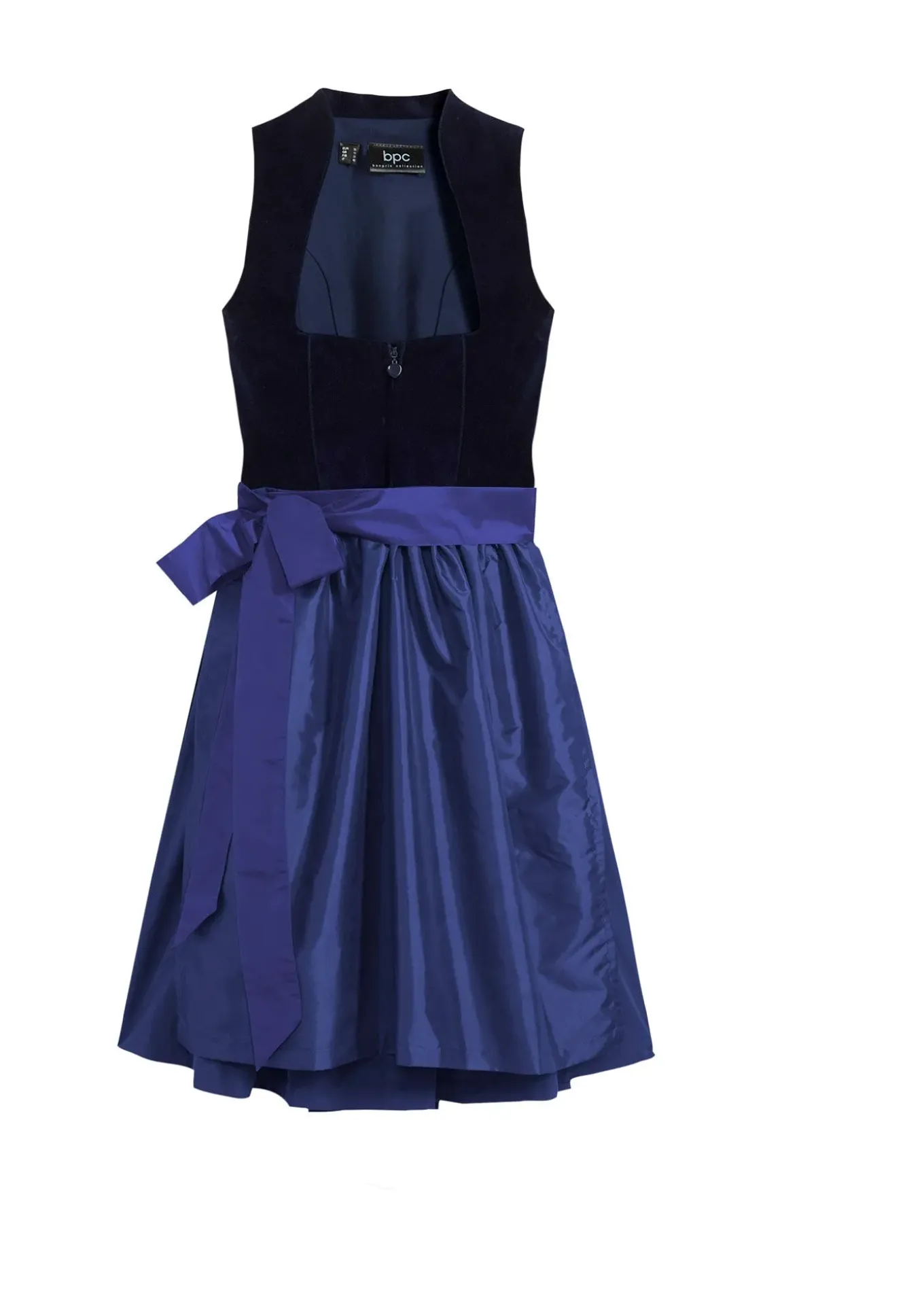 Dirndl avec corsage en velours et tablier en satin