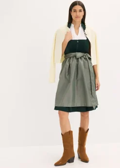 Dirndl avec corsage en velours et tablier en satin