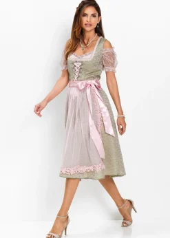 Dirndl avec perles (ens. 2 pces)