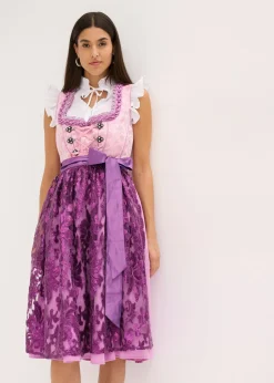 Dirndl avec tablier à sequins (ens. 2 pces)