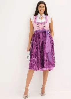 Dirndl avec tablier à sequins (ens. 2 pces)