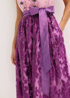 Dirndl avec tablier à sequins (ens. 2 pces)