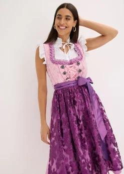 Dirndl avec tablier à sequins (ens. 2 pces)