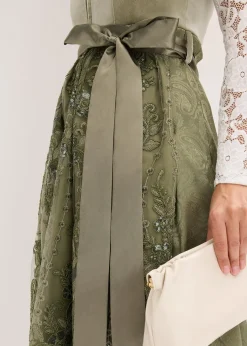 Dirndl avec tablier à sequins (ens. 2 pces)