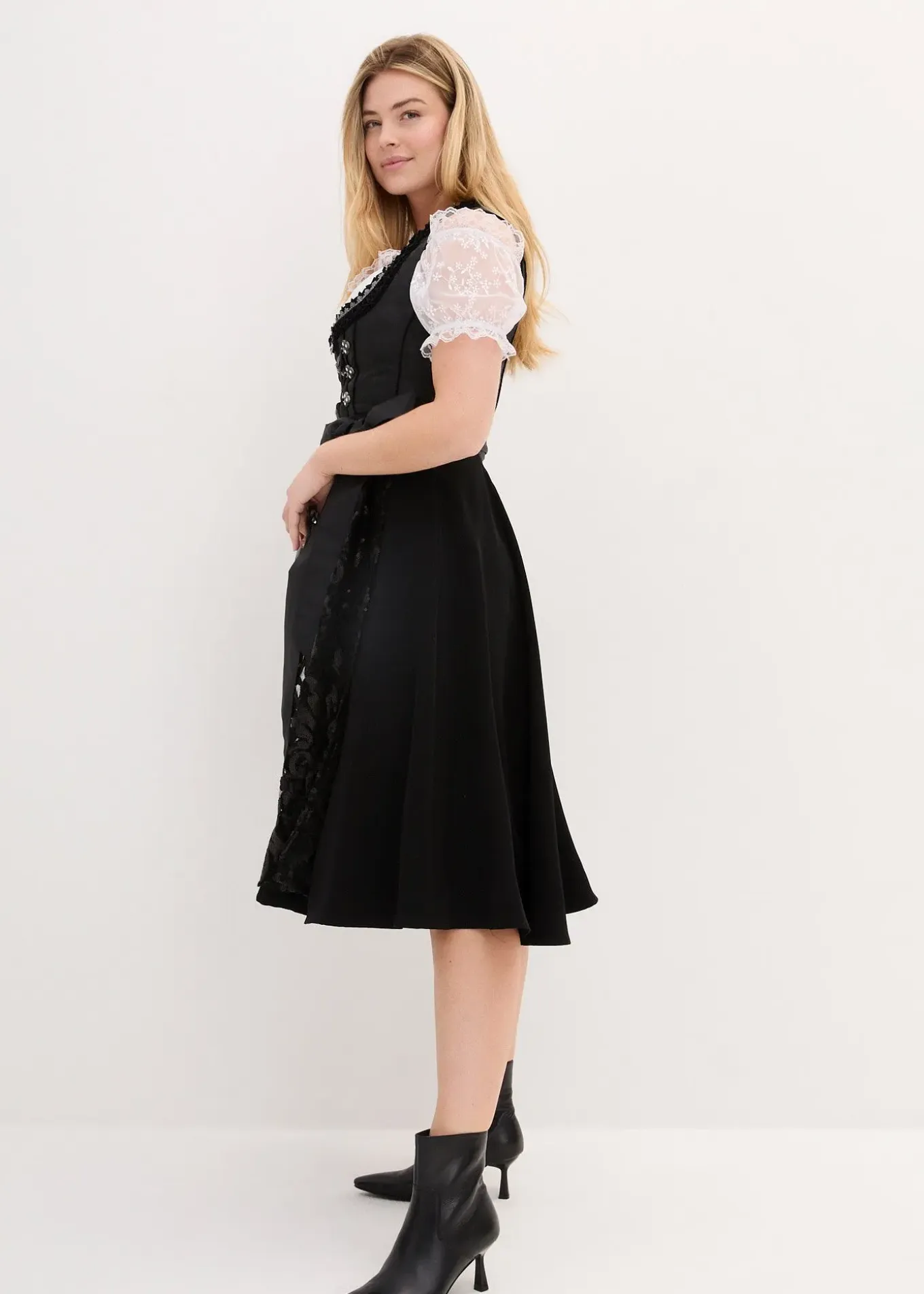 Dirndl avec tablier à sequins (ens. 2 pces)