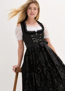 Dirndl avec tablier à sequins (ens. 2 pces)