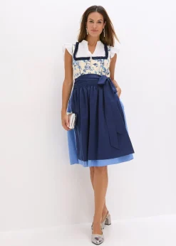 Dirndl avec tablier brodé (ens. 2 pces)
