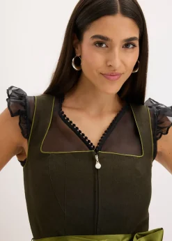 Dirndl avec tablier (ens. 2 pces)