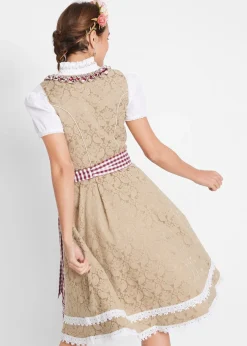 Dirndl avec tablier, longueur genou (ens. 2 pces)