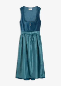 Dirndl avec velours en longueur midi (ens. 2 pces)