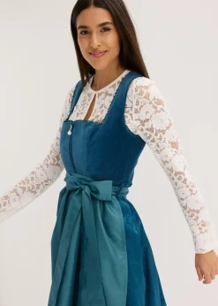 Dirndl avec velours en longueur midi (ens. 2 pces)