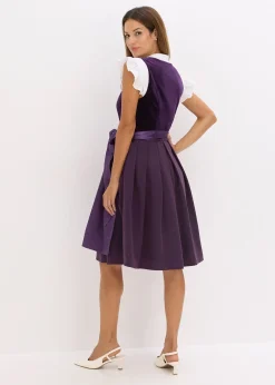 Dirndl avec velours en longueur midi (ens. 2 pces)
