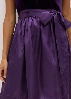 Dirndl avec velours en longueur midi (ens. 2 pces)
