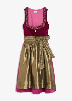 Dirndl avec velours, longueur midi (ens. 2 pces)