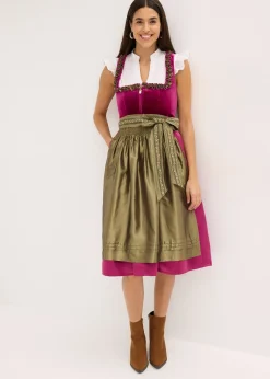Dirndl avec velours, longueur midi (ens. 2 pces)