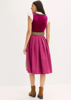 Dirndl avec velours, longueur midi (ens. 2 pces)