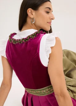 Dirndl avec velours, longueur midi (ens. 2 pces)