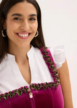 Dirndl avec velours, longueur midi (ens. 2 pces)