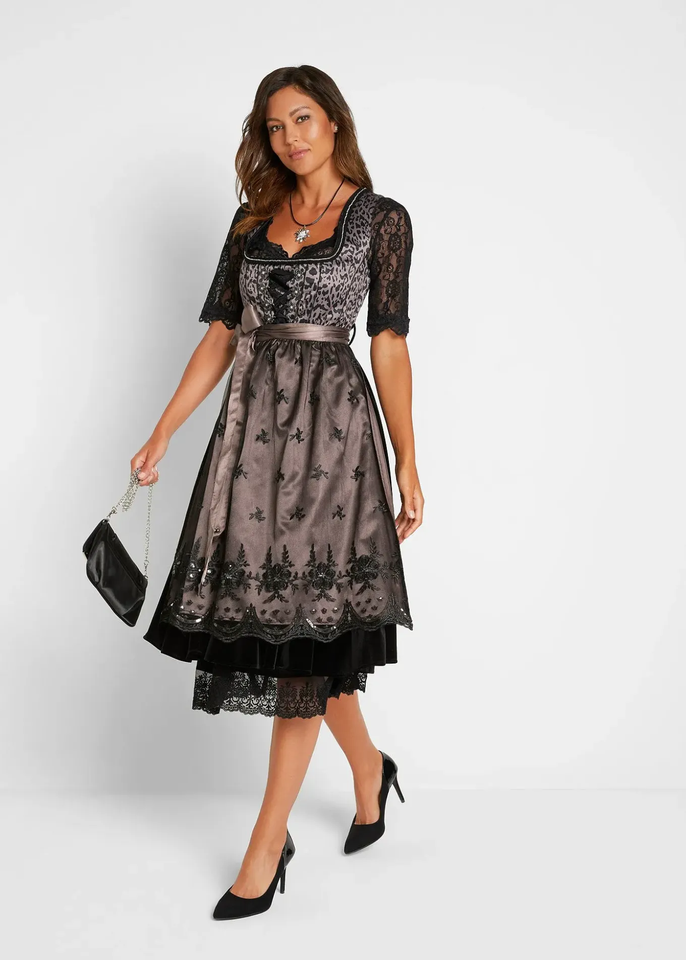 Dirndl motif léopard