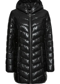 Doudoune à effet métallisé