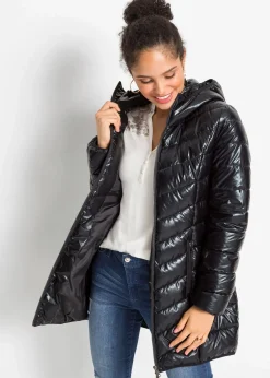 Doudoune à effet métallisé