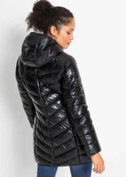 Doudoune à effet métallisé