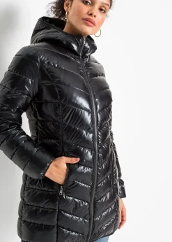 Doudoune à effet métallisé