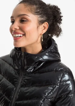 Doudoune à effet métallisé