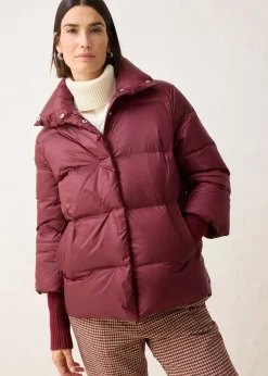 Doudoune à manches en maille