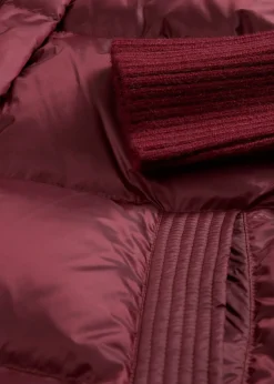 Doudoune à manches en maille