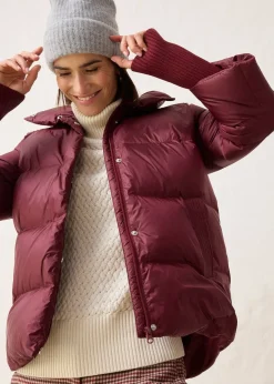 Doudoune à manches en maille