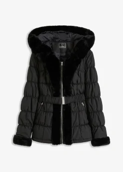 Doudoune avec bordures peluche