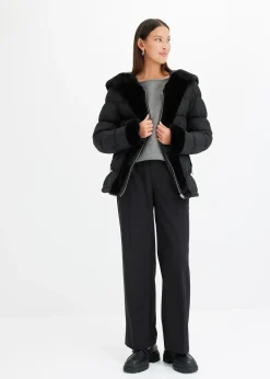 Doudoune avec bordures peluche