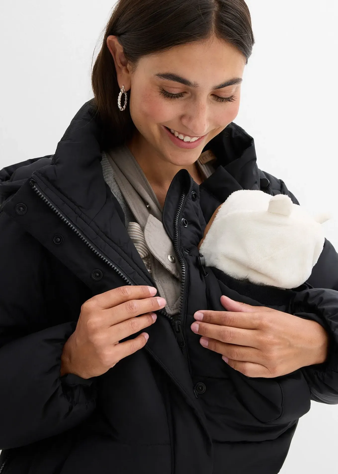 Doudoune de grossesse 3-en-1 avec fonction portage, déperlante