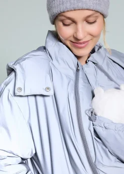 Doudoune de grossesse 3-en-1 réfléchissante avec fonction portage