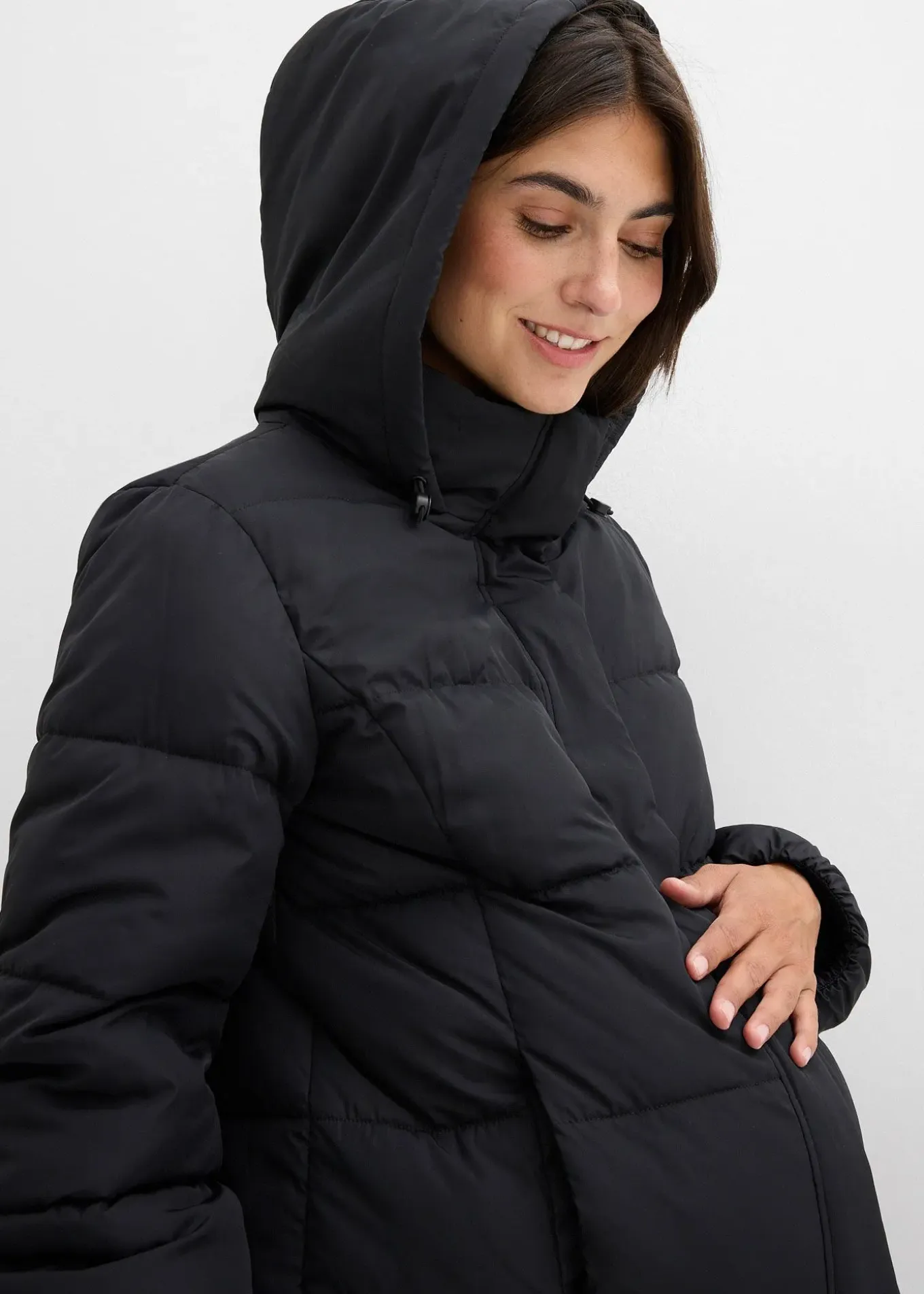 Doudoune de grossesse 2-en-1 chaude avec fonction portage