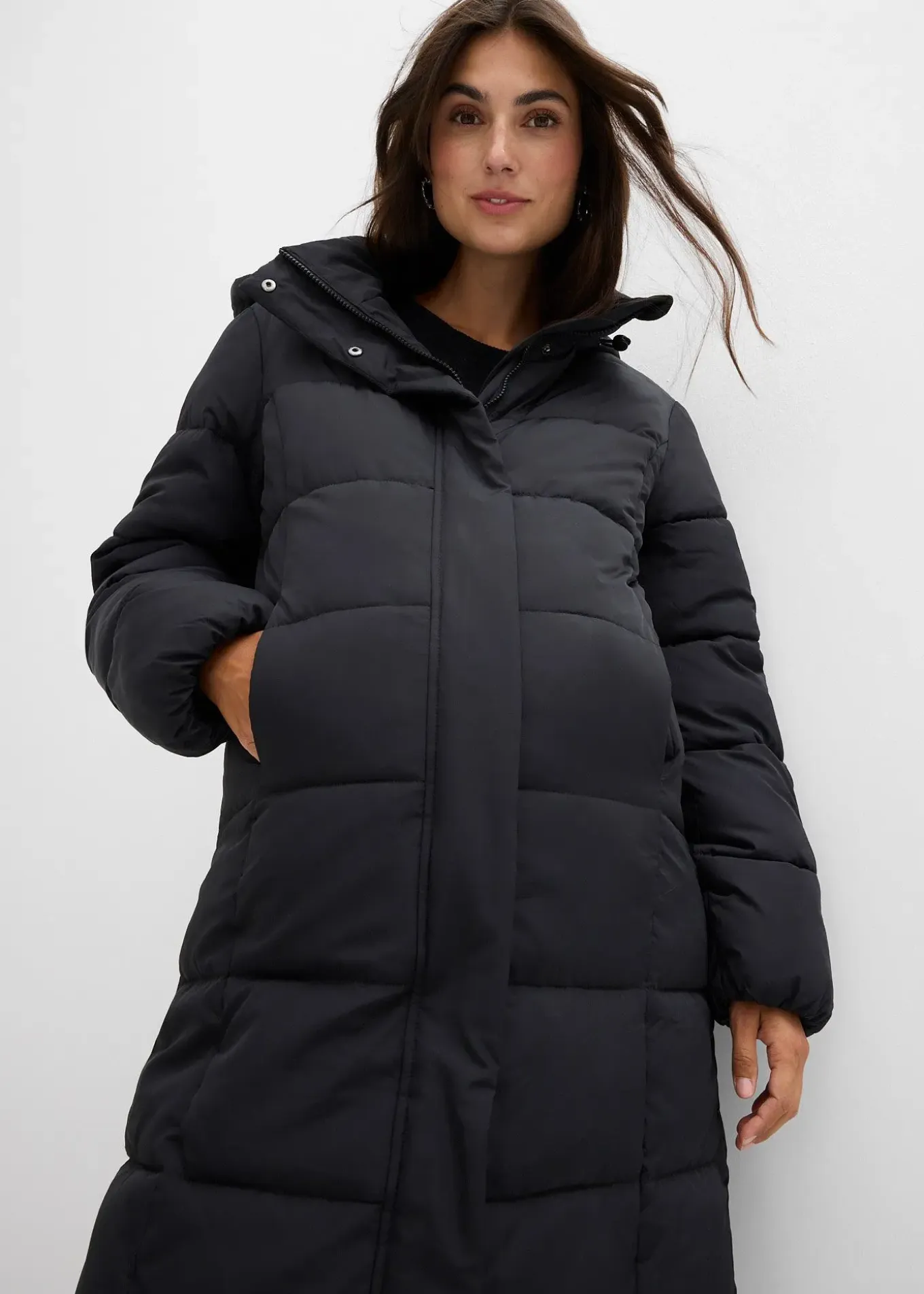 Doudoune de grossesse 2-en-1 chaude avec fonction portage