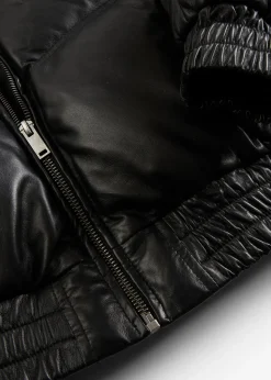 Doudoune en cuir d’agneau nappa