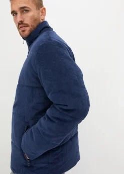 Doudoune en velours côtelé à capuche amovible