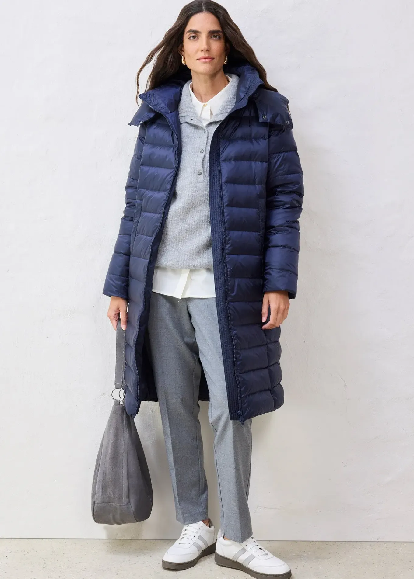 Doudoune longue avec du duvet recyclé