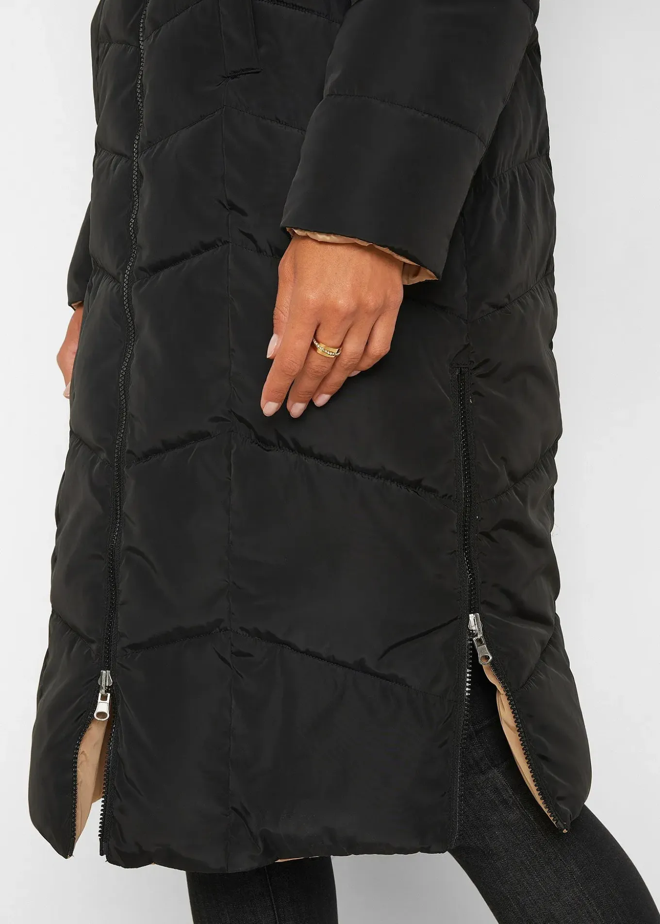 Doudoune longue et réversible