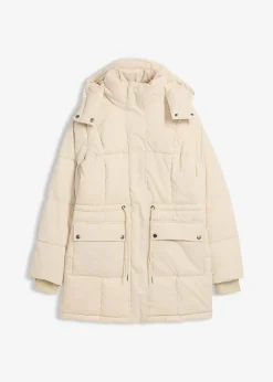 Doudoune mi-longue avec taille réglable