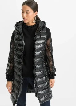 Doudoune sans manches, effet brillant