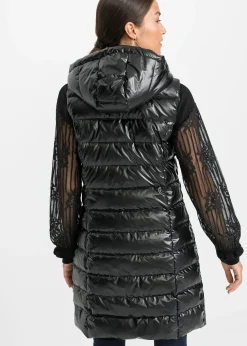 Doudoune sans manches, effet brillant