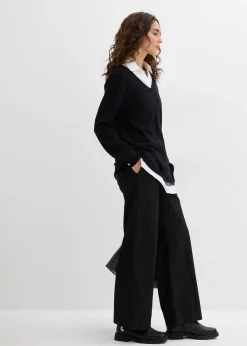 Ensemble de grossesse et d’allaitement avec pull et blouse sans manches